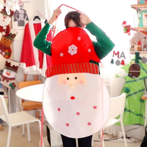 스투피드 크리스마스 앞치마, 1개, 펠트 대형 산타