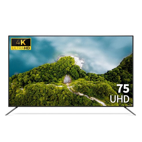 [티비공장] 중소기업 75인치 UHD LED TV, 상하각도 벽걸이+기사방문설치