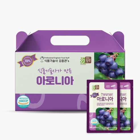 네오보감 식품기술사 김종관's 100% 아로니아즙, 70ml, 1개