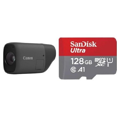 캐논 컴팩트 디지털 카메라 PowerShot ZOOM, 블랙+SD카드 128GB 세트