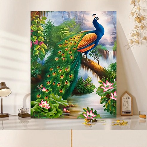액자 캔버스형 보석십자수 DIY 키트 40 x 50 cm, SZX046.공작