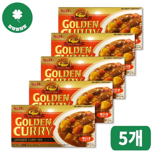 에스비 골든카레 순한맛, 220g, 5개