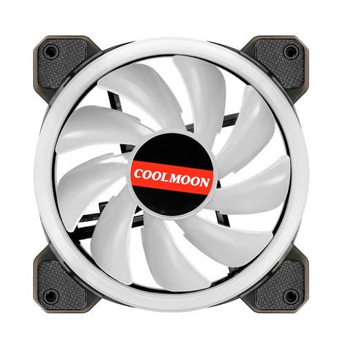 Monland COOLMOON Starlight RGB 팬 12Cm 케이스 사일런트 브라이트 라이트 데스크탑 컴퓨터 냉각 팬(음악 컨트롤러), 색상