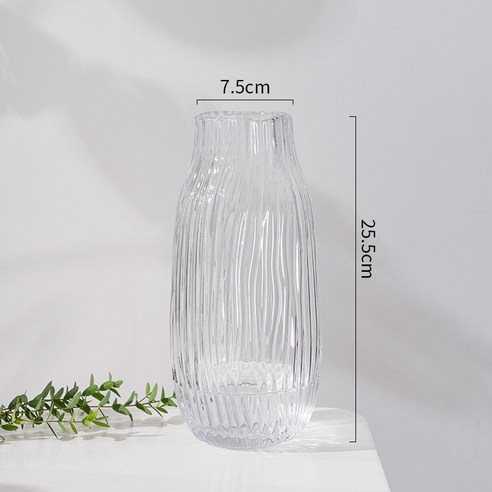 DFMEI 유럽식 아이디어 파문구 투명유리화병 수양백합부귀죽선탁상화병 조종마취목, DFMEI 투명 중간 기호, 중간