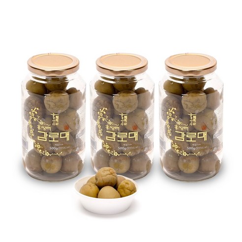 홍쌍리 청매실 감로매 500g 스페셜기프트 / 새콤달콤 아삭한 디저트, 3개, 500g