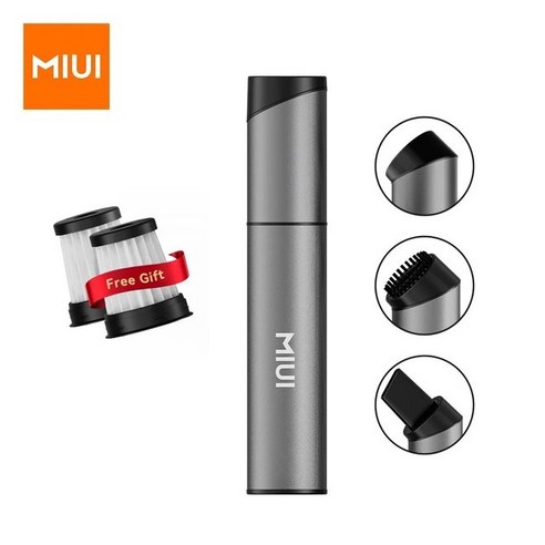 MIUI-소형 핸드 헬드 진공 무선 미니 청소기 USB 충전식 3 회전 헤드 간편한 청소 데스크탑 키보드 및 자동차, 01 라이트 그레이