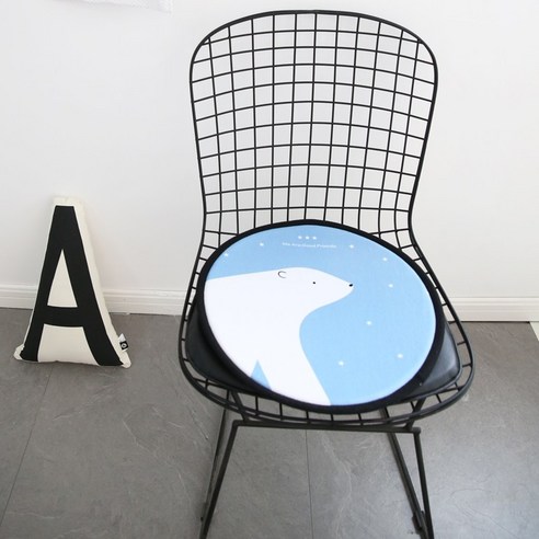 DFMEI 북유럽 사계절 패션 심플한 천 의자 매트리스 사무실 식당 가정용 방석 통풍 두꺼운 미끄럼 방지 매트리스, DFMEI Fd-북극곰, 옵션1