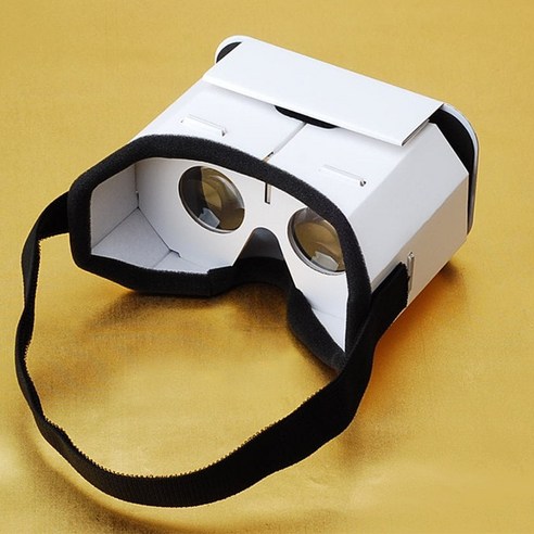 3D안경 영화감상 AR VR 스마트 클립 가상 현실 안경 Google Cardboard 3D VR 스마트 폰용 영화 헤드셋, 02 WHITE