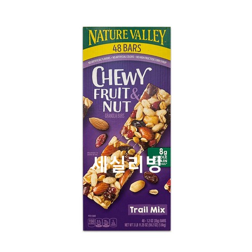 [General Mills] 트레일 믹스바 1.6kg(48개) 믹스넛 견과류 단백질바 영양소 / 코스트코, 1개