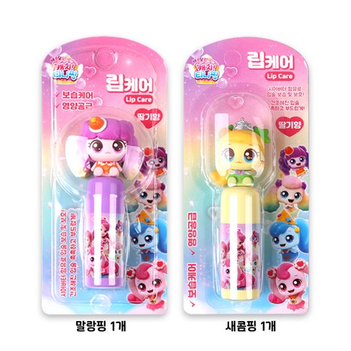 1+1 캐치티니핑 립케어 립밤 딸기향 6종 택2개, 1세트, 3.8g