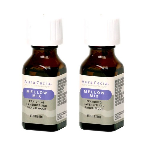 아우라카시아 퓨어 아로마테라피 맬로우 믹스 라벤더 앤 샌들우드, 15ml, 2개