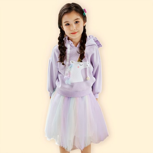 엣지랜드 여아용 유니콘 투피스