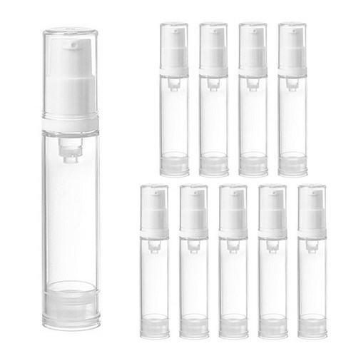 네일룸 화장품 진공 공병 10ml, 10개, 펌핑 화이트