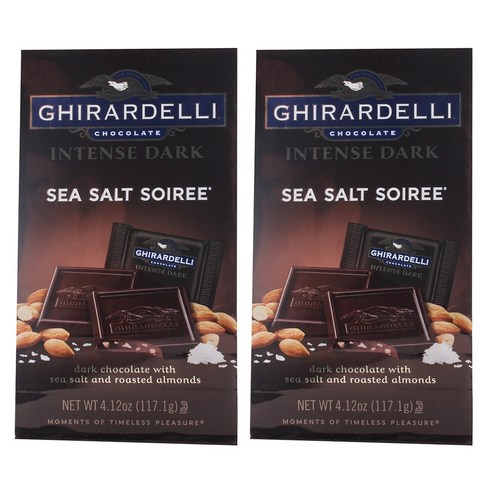 기라델리 인텐스 다크 초콜릿 씨 솔트 앤 로스티드 아몬드, 2개, Sea Salt Soiree
