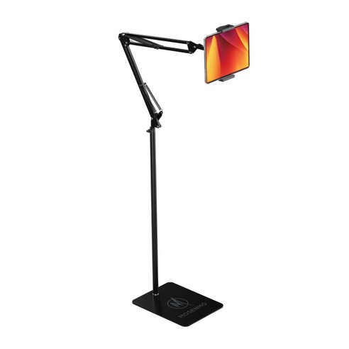 모센모 150cm 1단/2단 높이조절 스마트 패트&스마트폰 스탠드형 더블 스프링 자바라 거치대, MOS-JA1500A(무광 블랙), 1개