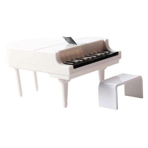 인형의 집 미니어처 피아노 모델 악기 1/12 인형의 집, 하얀색, {"수건소재":"플라스틱"}