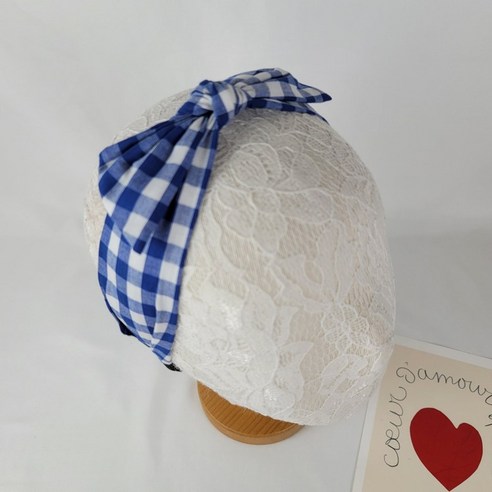 3color 깅엄 코튼 체크 헤어밴드 없이는 외출이 두려웠던 날들