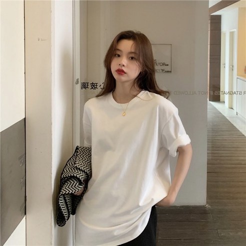 KORELAN 화이트 반팔 티
