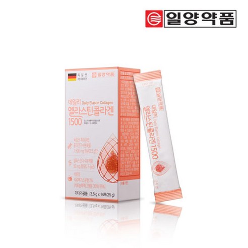 [일양약품 본사직영] 데일리엘라스틴콜라겐 1500 1개(14포 2주분) / 독일산 저분자 콜라겐 + 프랑스산 엘라스틴 밸런스! 석류맛으로 비린내 없이 맛있게!, 1박스, 14포