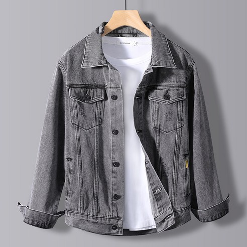 【DF】남성 코트 봄과 가을 새로운 코듀로이 재킷 한국 스타일 유행 캐주얼 하이 엔드 올 일치 툴링 자켓