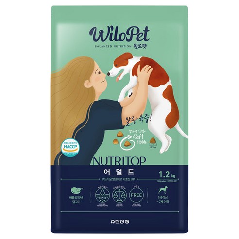 유한양행 윌로펫 뉴트리탑 소프트 사료 어덜트, 닭, 6개, 1.2kg