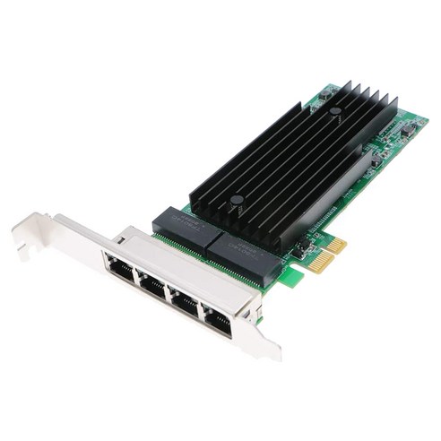 Retemporel 기가비트 이더넷 PCI-E 네트워크 카드 쿼드 RJ45 구리 포트 10/100/1000Mbps PCI Express 서버 통합 어댑터, 1개