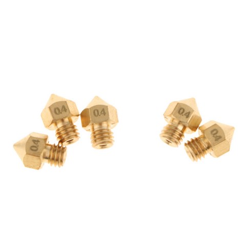 GHSHOP MK10 1.75mm 3D 프린터 0.2-0.5mm 용 황동 압출기 노즐 구리 프린트 헤드, 0.4mm, 골드