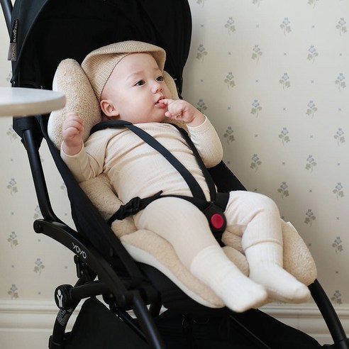 마롤로뜨 통통 극세사 유모차 라이너, 1개, 코코아_극세사 라이너