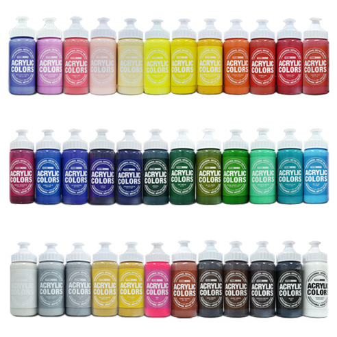 (재미스쿨) 종이나라 비비드 아크릴칼라 물감 220ml (선택x1종) - 아크릴물감 | 쿠팡