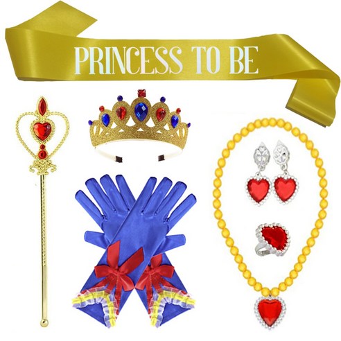 생일 파티 용품 티아라 + 어깨띠 + 액세서리 요술봉 코스튬 세트, 세일러 공주세트(TO BE)