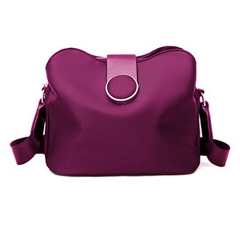 레트로 방수 어깨 가방 여성 야생 메신저 가방 간단한 가방 일일 핸드백 지갑 보라색