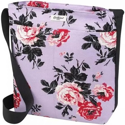 캐스키드슨 가방 100% Cotton 여성 ZIPP 짚ed Messenger Crossbody 30 Years 로즈 in Lilac 173840