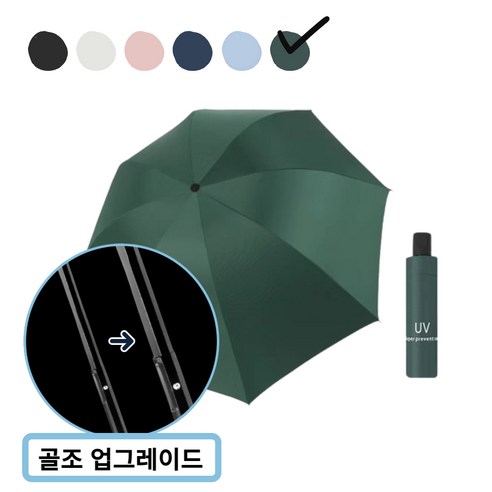 몰라벨라 튼튼한 자동 3단 양우산 경량 미니 암막 양산