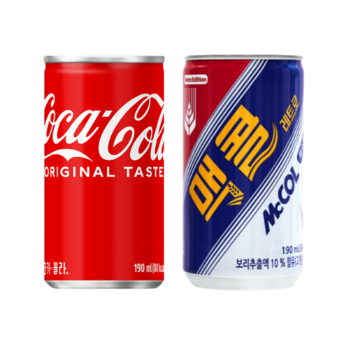 맥콜 190ml 30p + 코카콜라 오리지날 190ml 30p