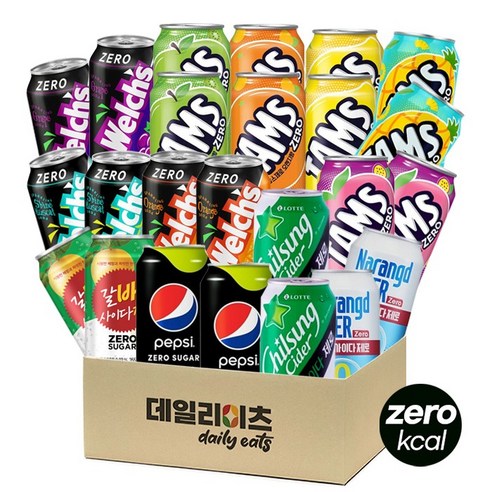 탄산음료 애호가를 위한 즐거움: 뚱캔 제로칼로리 탄산음료수 믹스세트