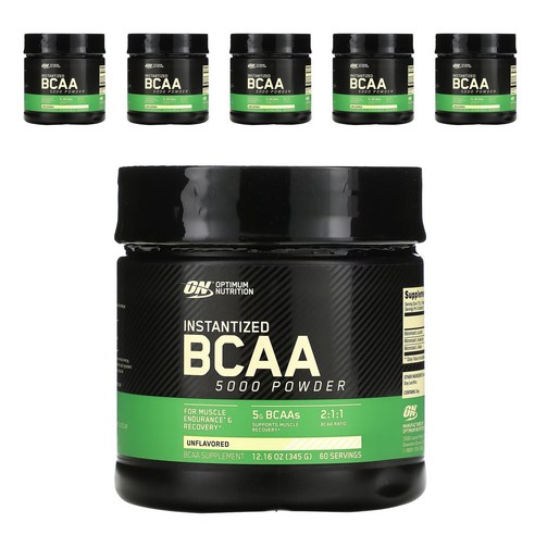 옵티멈뉴트리션 인스턴타이즈드 BCAA 5000 파우더 언플레이버드, 345g, 6개