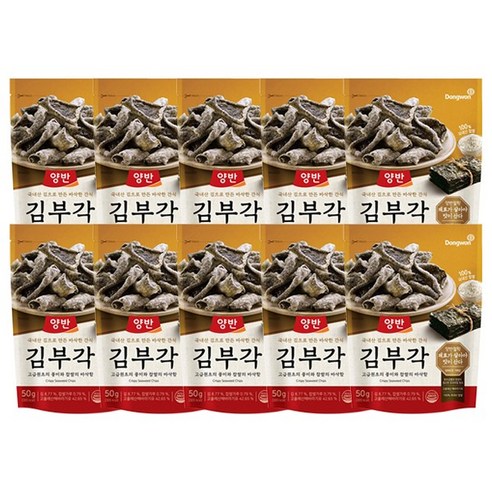 동원 양반 김부각 50g (KF94마스크증정), 10개