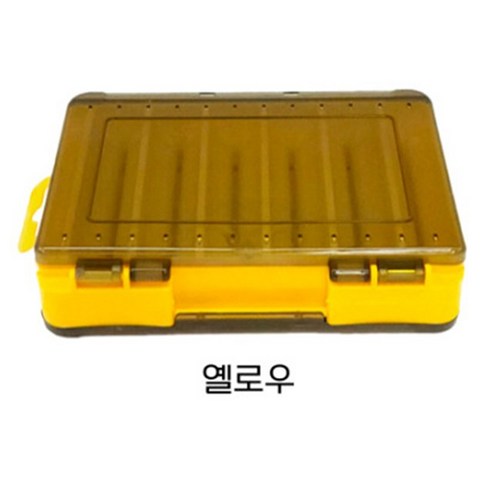TK 에기케이스 양면형 루어 낚시 태클박스 미노우 에기박스 소 대 특대, 3개, 옐로우