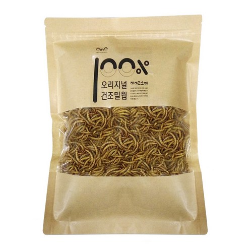 오엠오 고단백 식용곤충 건조밀웜 고소애 갈색거저리 밀웜, 1개, 500g