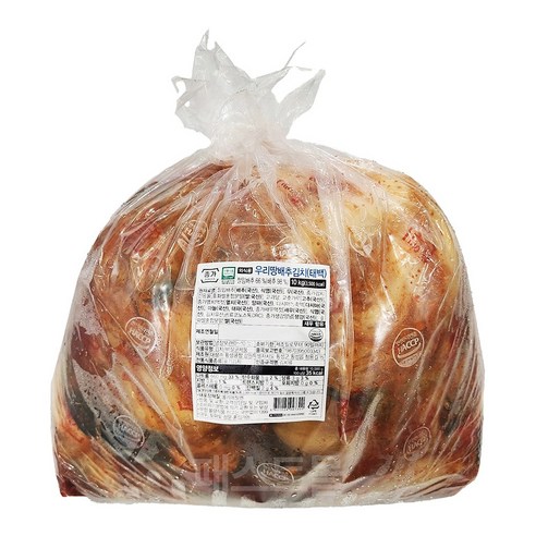 종가 우리땅 배추김치 태백, 10kg, 1개