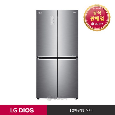 [LG전자] #DIOS 세미빌트인 4도어 냉장고 F531S35 (상냉장하냉동/530L/매직