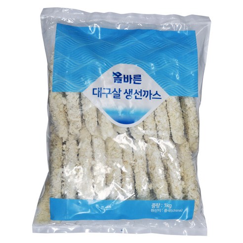 푸드마을 대구살 생선까스 1kg (20개) 생선가스 돈까스, 1개