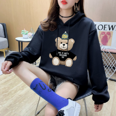 베베티 여성용 베어II 간절기 후드티