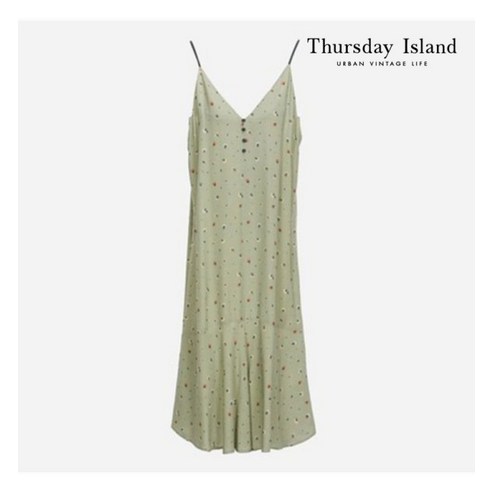 써스데이아일랜드 Thursday Island 배색 포인트 슬립 원피스T224MOP276W 1877194