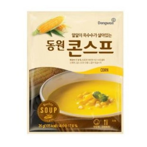 동원 알알이 삶아낸 옥수수로 만든 콘 스프, 26g, 1개 옥수수스프