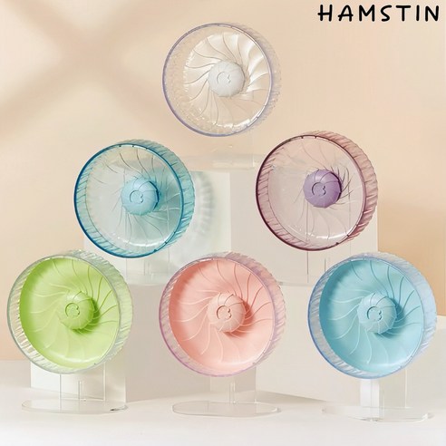 햄스틴 햄스터 소동물 퀵클리 타이푼 러닝 휠 무소음 쳇바퀴 26.5cm, 1개, 핑크