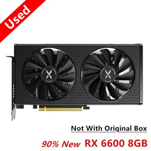 데스크탑 PC 컴퓨터 게임용 그래픽 카드 XFX RX 6600XT 6650XT 8GB GPU 6650 6600 XT AMD Radeon RX6600 GDDR6 비디오, 1 RX 6600 8GB, 1) RX 6600 8GB