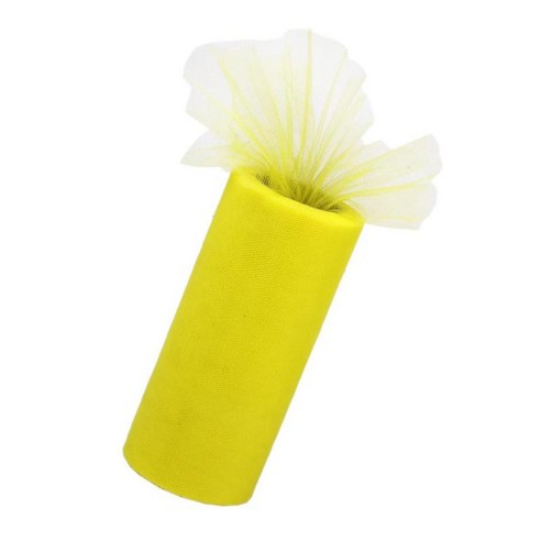 Tulle Tutu Garland 레이스와 활을 가진 공주 테이블 스커트 샤워 공주 생일 파티 장식, 옐로우, 설명