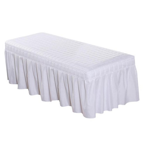 숨구멍 20을 가진 단단한 안마 테이블 치마 침대 대차대조표 덮개, White-180x60cm, {"수건소재":"100% 폴리 에스터"}