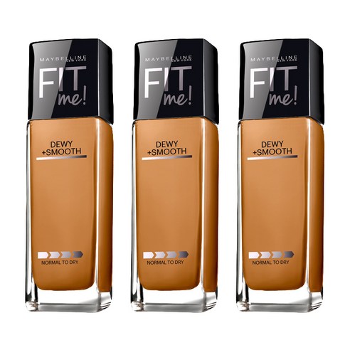 메이블린 핏 미! 듀이+ 스무스 파운데이션 30ml, Toffee, 3개